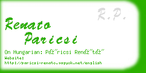renato paricsi business card